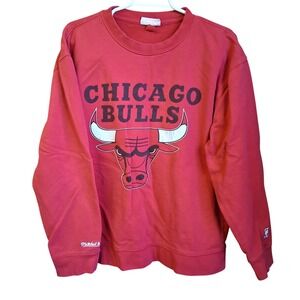 Mitchell & Ness Chicago Bulls XL Crewneck Sweatshirt Red 2012 Preowned